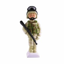 New Armed Forces Fatigues Male Christmas Tree Ornament Holiday Desk Statue - $13.95