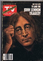 ORIGINAL Vintage November 27 1981 TV Guide Cable Edition John Lennon Bea... - £31.00 GBP