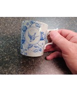 Victorian Emery Dover Burslem Blue Transferware Mug Cup - $19.79