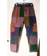  MEDIUM  Lightweight Cotton Stonewash Patchwork  Pants  #M4  Unisex - $62.90 CAD