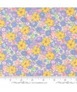 Cotton 30&#39;s Playtime McCray Flowers Floral on White Fabric Print by Yard... - $22.46 CAD