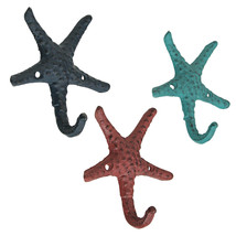 Zeckos Cast Iron Starfish Decorative Wall Hooks - £28.86 GBP+