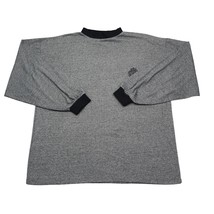 Marquis Sweater Mens M Gray Black Long Sleeve Mock Neck Knit Pullover - $15.72
