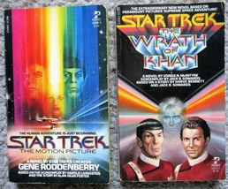 2 Book Lot Star Trek: The Motion Picture &amp; The Wrath Of Khan Movie Tie-In P Bs - £14.07 GBP