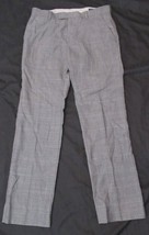 Banana Republic Tailored Slim Fit Wool gray plaid pants 32X32 - $6.99