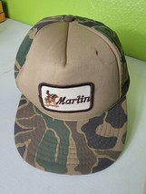 Vintage Marlin Firearms Truckers Cap Camo Camouflage Man On Horse SnapBa... - $55.72