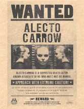 Harry Potter Wanted By The Ministry Of Magic Alecto Carrow Prop/Replica - £1.71 GBP