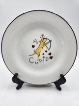 Pottery Barn &quot;Cupid&quot; Reindeer 8 1/2&quot; Platinum Rim Salad Dinner Plate - £4.42 GBP