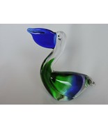 Pelican Art Glass Paperweight Bird Crane Stork Desk Organization Home Of... - £39.86 GBP