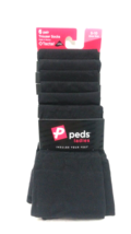 6 Pair Peds Ladies Trouser Socks Tactel Lycra Size 5-10 Black - BRAND NEW - £9.45 GBP