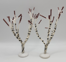 Lemax Village Landscape 6&quot; Birch Tree # 54102 - Set of 2 - Retired - £10.68 GBP