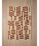 Hand Tufted Rug Raya Rust Hand Made Wool Silk Carpets For Bedroom Aesthetic - $269.81 CAD+