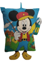 Vintage Pillow People Disney Mickey Mouse Fishing Outdoors Large Appx. 2... - $74.79