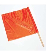 Traffic Flag-24&quot; Wood Handle, Mesh Flag - $21.48