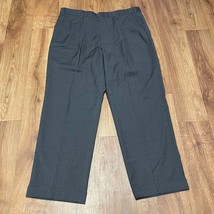 Brooks Brothers Mens Gray Pinstripe Dress Pants Pleated Cuffed Size 36WX29L VTG - £29.42 GBP