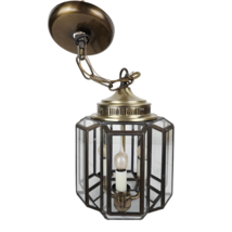 VTG Brutalist Pendant Lamp Light Forecast Lightolier Brass Glass Faux Candle - £231.04 GBP