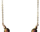 Gemelli Placcato Oro Opaco Arcobaleno Agata Cristallo Austriaco Tribale - £15.81 GBP