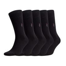 AWS/American Made Black Dress Socks for Men with Reinforced Seamless Toe 5 Pairs - £15.41 GBP