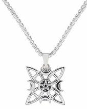 Jewelry Trends Celtic Knot Pentacle Moon Phases Sterling Silver Pendant ... - £38.72 GBP