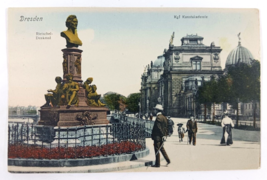 Dresden Statue Of REITSCHEL-DENKMAL Kgl Kunstakadmie Postcard Unposted Unsent - £7.03 GBP