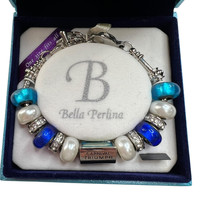 Bella Perlina Silver Tone Charm Bracelet Carnival Triumph Cruise Ship RARE HTF - $46.73