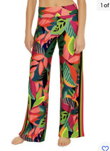 TRINA TURK Rainforest Beach Pants Wide Leg Swimsuit Cover Up Pants Sz S ... - £59.94 GBP