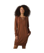 NWT Prana Women&#39;s Small Cozy Up Terry Dress Heather Roux Retails $89 - $558.50 MXN