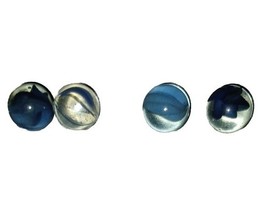 Vintage Marble 4 Vane Blue Cats Eye Lot of 4 - $10.00