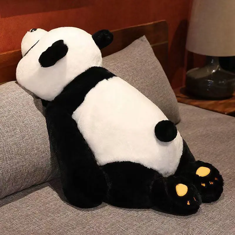 Cute Cat Long Throw Pillow Super Soft Panda Doll Sleeping on Bed Pillow ... - $35.68