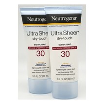 (2) Neutrogena Ultra Sheer Dry-Touch SPF 30 Sunscreen Lotion 3 fl oz EXP 01/2024 - $26.00
