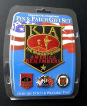 Kia Killed In Action Memorial Lapel Pin And Patch Gift Set New - £10.55 GBP