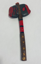 Vintage Southwestern Indian Souvenir Wood &amp; Stone Painted Tomahawk - Handmade - £24.33 GBP