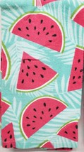 1(ONE) Cotton Kitchen Terry Towel (16&quot;x26&quot;) Tropical Watermelons On Aqua, Ritz - £7.13 GBP