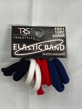 3 Packs Of Trs Elastic Hair Band #EB01 Assorted Colors 10 Bands 60MM - £2.84 GBP