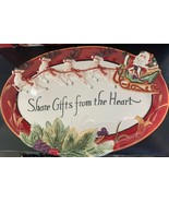 Fitz &amp; Floyd &quot;Regal Holiday&quot; Christmas Cookie Plate “Share Gifts From Th... - €17,18 EUR