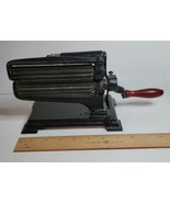 Antique Collar Crimper Pleater Cast Iron with Red Wood Handle - $95.00