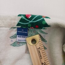 Old Navy RN#54023 Women's White & Green Cotton Holliday Christmas Shirt Size M image 3