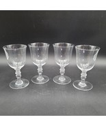 Lot Of 4 Very Rare Crystal Baccarat Older MCM Mark Clear Glasses Stem Glass Wine - $197.99