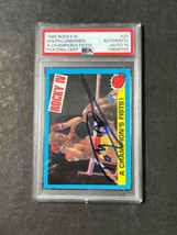 1985 Topps Rocky IV #20 Signed Card Dolph Lundgren &quot;A Champion&#39;s Fist!&quot; PSA Ivan - £471.96 GBP