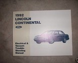 1992 Ford Lincoln Continental Elettrico Cavi Diagramma Servizio Negozio ... - $9.02