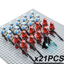 21Pcs Star Wars Emperor Palpatine 501st Legion Red Fist Squad Minifigures - £26.37 GBP