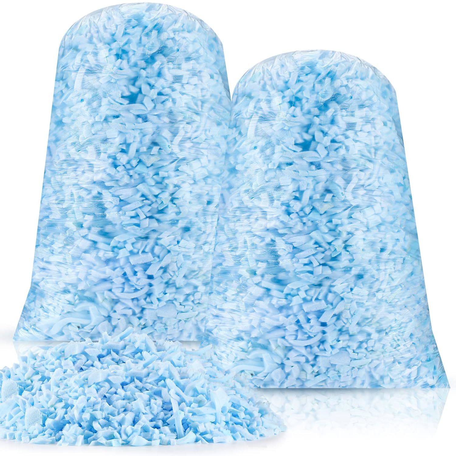 4 Packs 20Lbs Shredded Memory Foam Soft Bean Bag Filler Foam Convenient Couch Cu