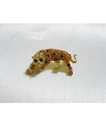 Charter Club 1-1/4&quot; Gold Tone Jeweled Cheetah Pin R981 - $310.53 MXN
