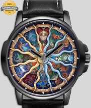 12 Constellation Zodiac Stars Unique Stylish Wrist Watch - £44.22 GBP