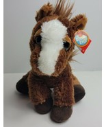 Aurora Dreamy Eyes Prancer Pony Plush 10” Brown Horse Big Eyes White Stu... - $13.60 CAD