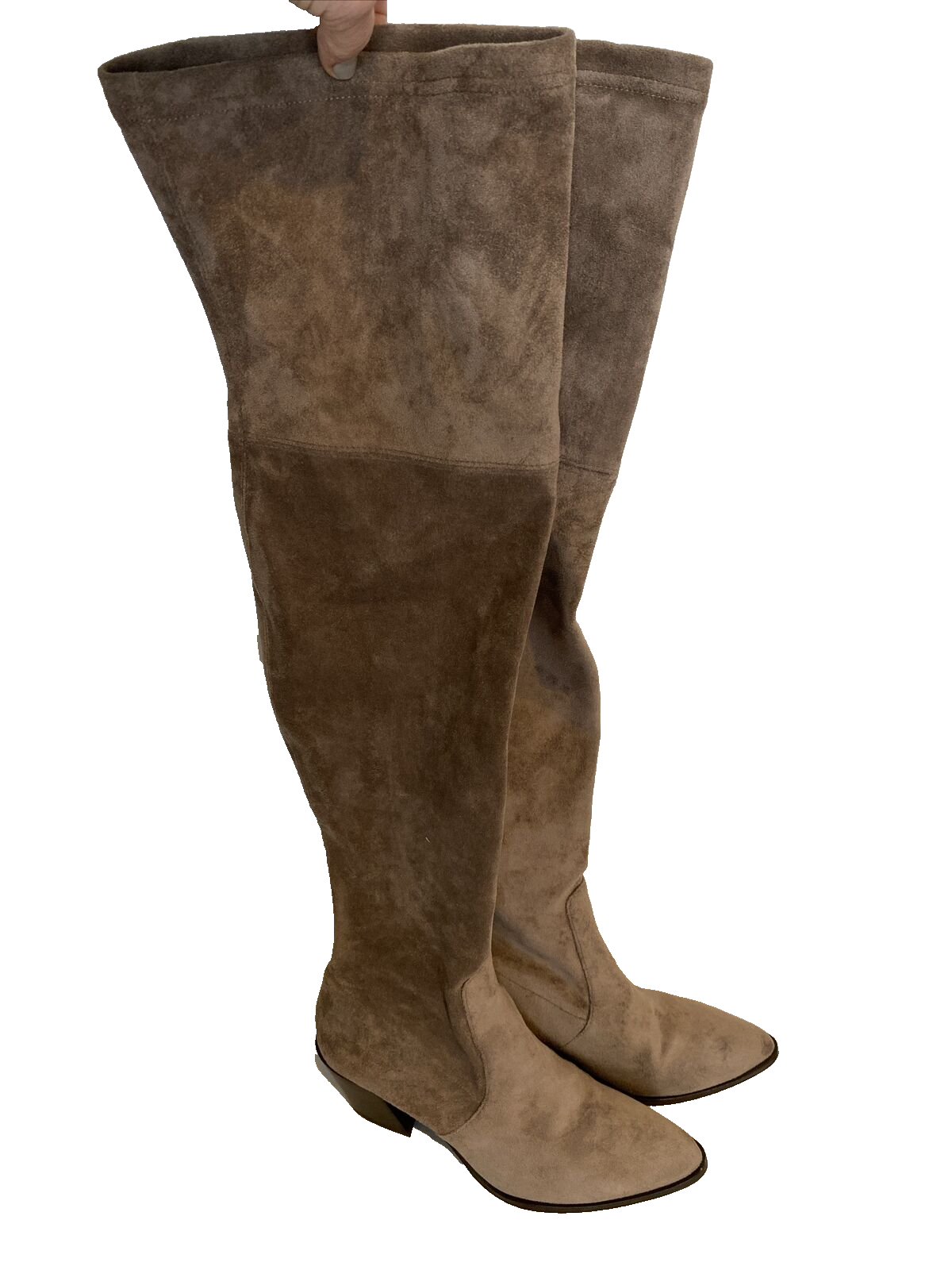 Primary image for Thursday Boot Co. Women's Over-the-Knee Faux Suede Boots Light Brown Size 10