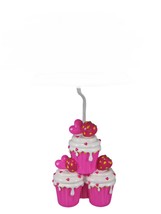 Scratch &amp; Dent Adorable Hot Pink Strawberry Cupcake Table Lamp Base - $39.59