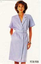 Vintage Misses Work Office Career Mock Wrap Dress Belt Sew Pattern 8-12  - £10.38 GBP