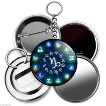 Capricorn Astral Zodiac Chinese Monthly Horoscope pinback flair pin button fridg - £6.38 GBP