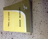 1962 1963 Ford Thunderbird T-Bird Service Atelier Réparation Atelier Man... - $79.98